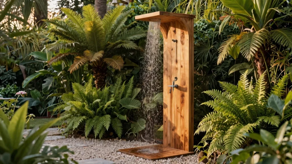 8 Curved Outdoor Shower Ideas for a Unique and Eye Catching Backyard Feature