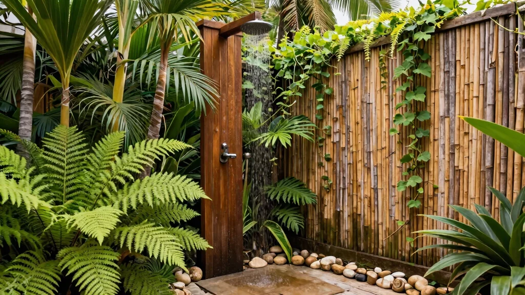9 Outdoor Shower With Plants Ideas to Create a Lush and Tropical Bathing Retreat